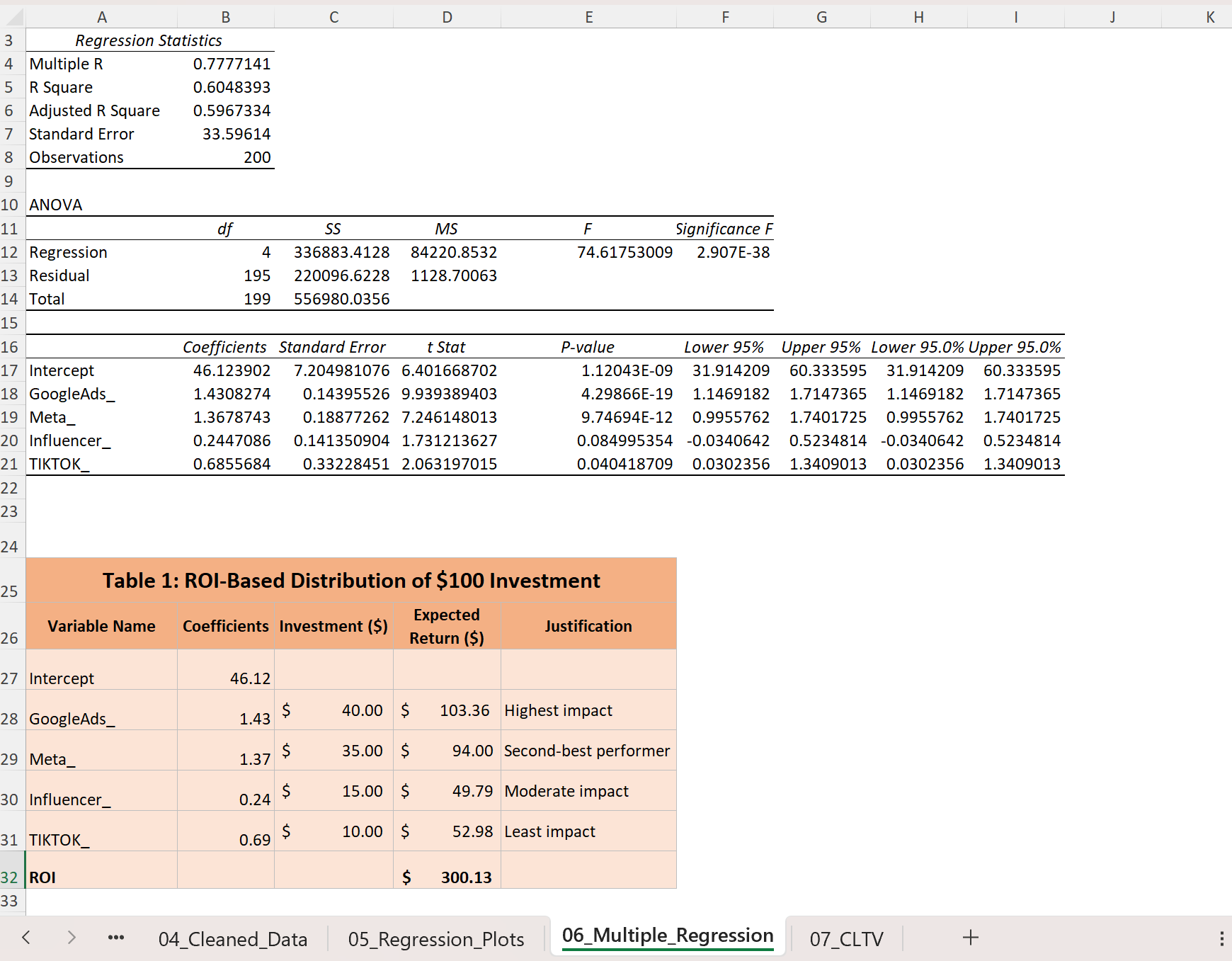 Excel Analysis